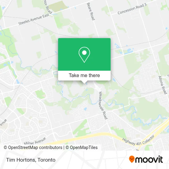 Tim Hortons map