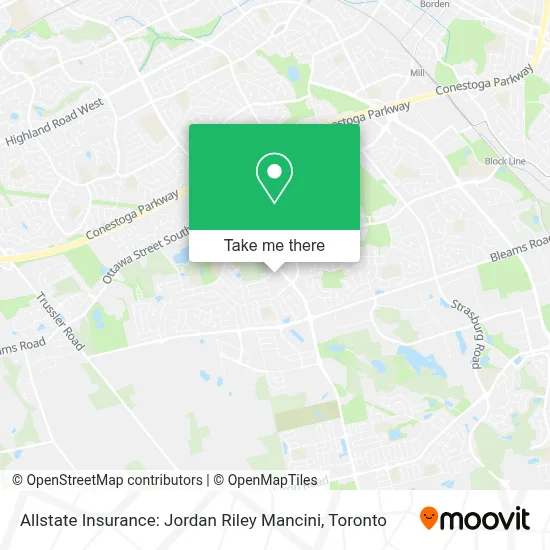 Allstate Insurance: Jordan Riley Mancini map