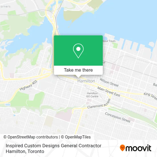 Inspired Custom Designs General Contractor Hamilton map