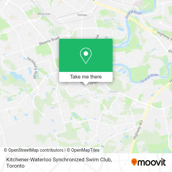 Kitchener-Waterloo Synchronized Swim Club map