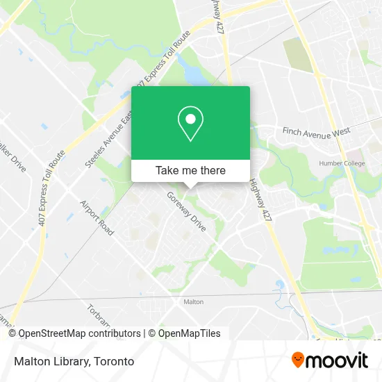 Malton Library map