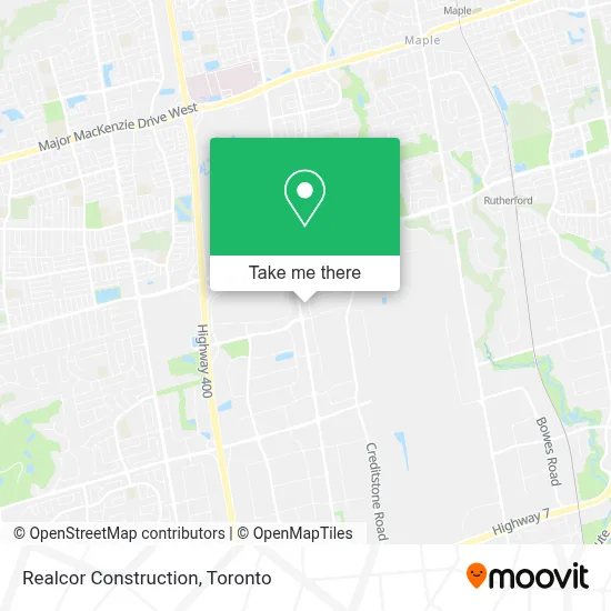 Realcor Construction map