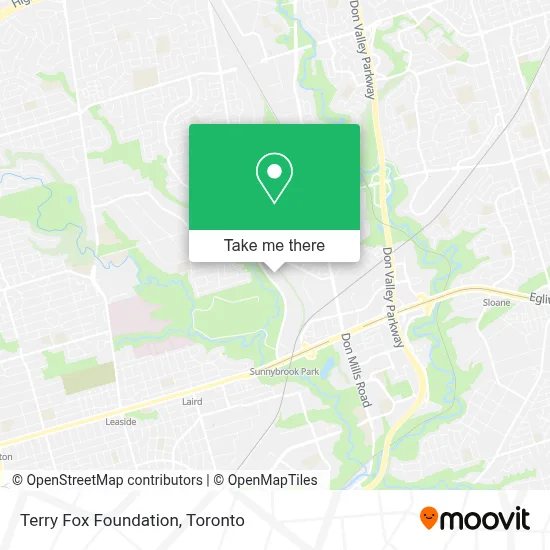 Terry Fox Foundation map