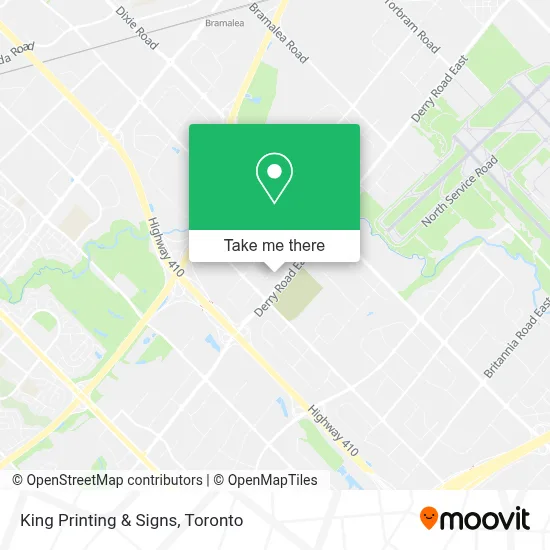 King Printing & Signs map