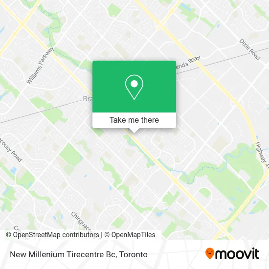 New Millenium Tirecentre Bc map
