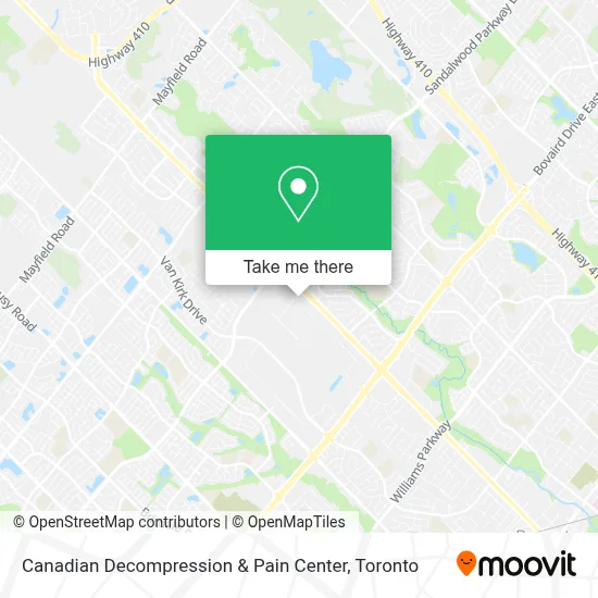 Canadian Decompression & Pain Center map