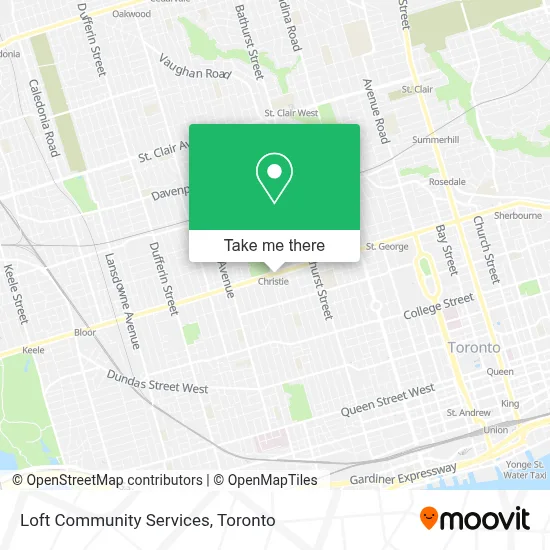 Loft Community Services map