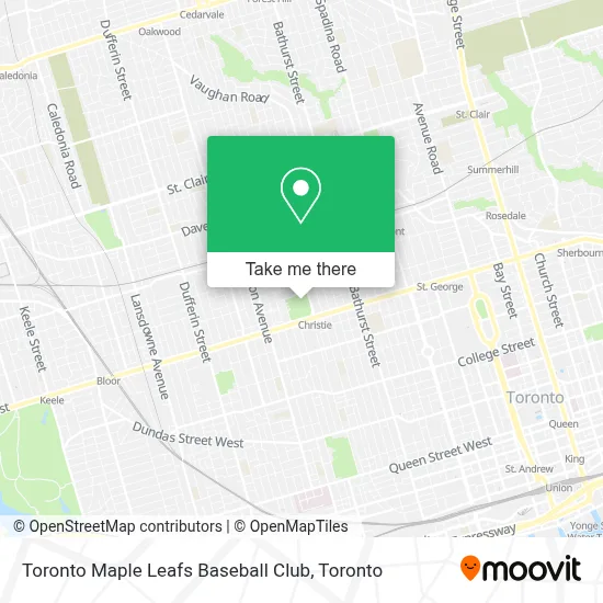 Toronto Maple Leafs Baseball Club map
