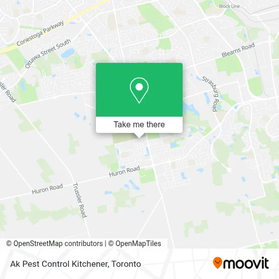 Ak Pest Control Kitchener map