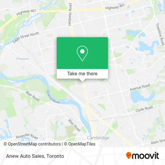 Anew Auto Sales map