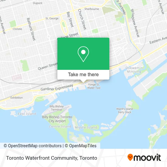 Toronto Waterfront Community map