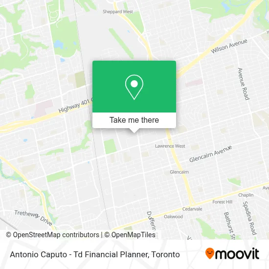 Antonio Caputo - Td Financial Planner map