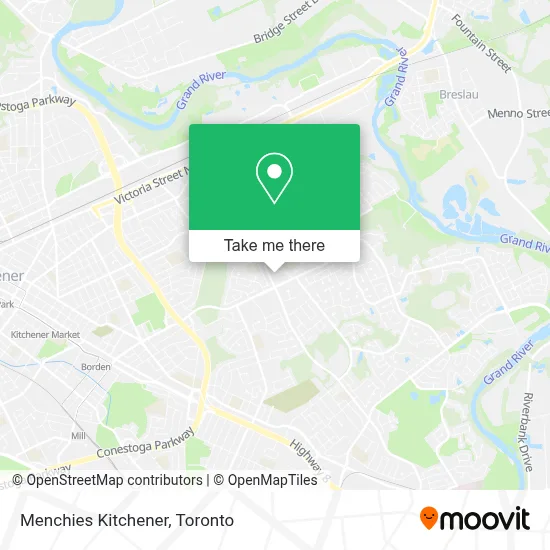 Menchies Kitchener map