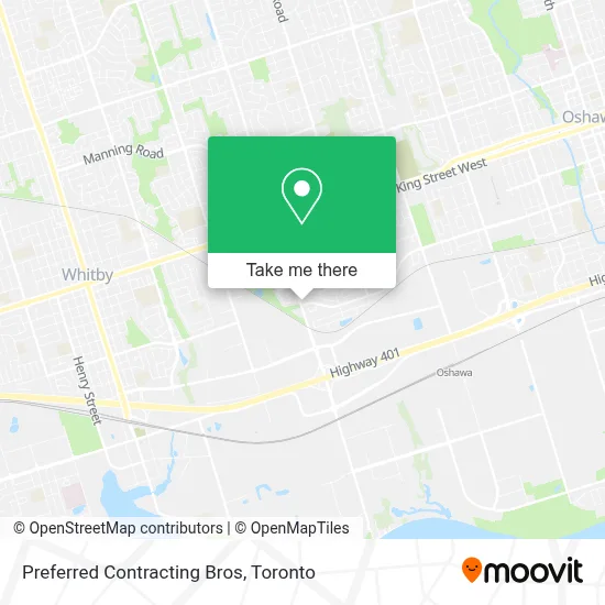 Preferred Contracting Bros map