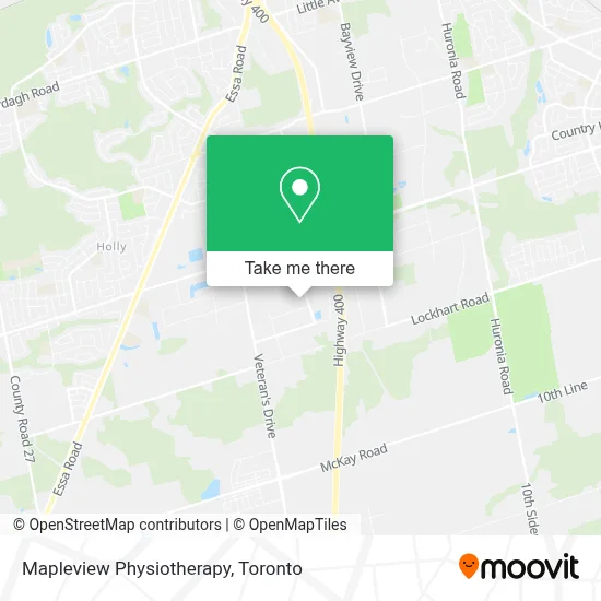 Mapleview Physiotherapy map