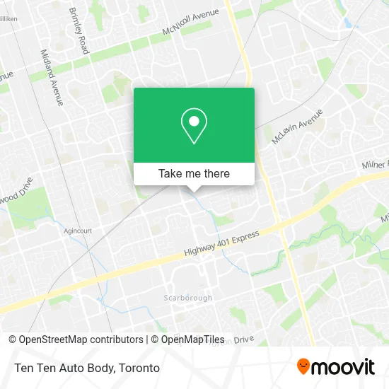 Ten Ten Auto Body map
