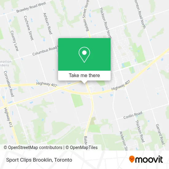 Sport Clips Brooklin map