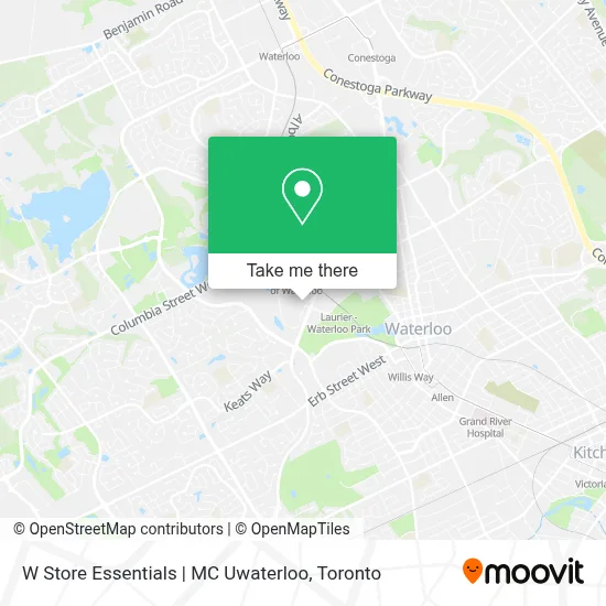 W Store Essentials | MC Uwaterloo map