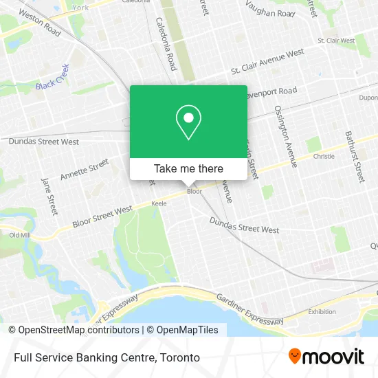 Full Service Banking Centre map