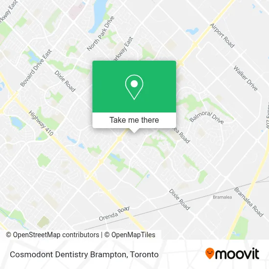 Cosmodont Dentistry Brampton map