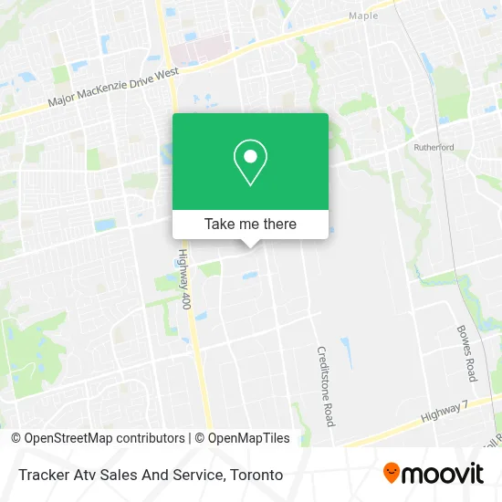 Tracker Atv Sales And Service map