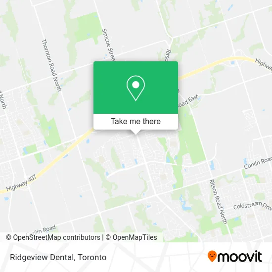 Ridgeview Dental map