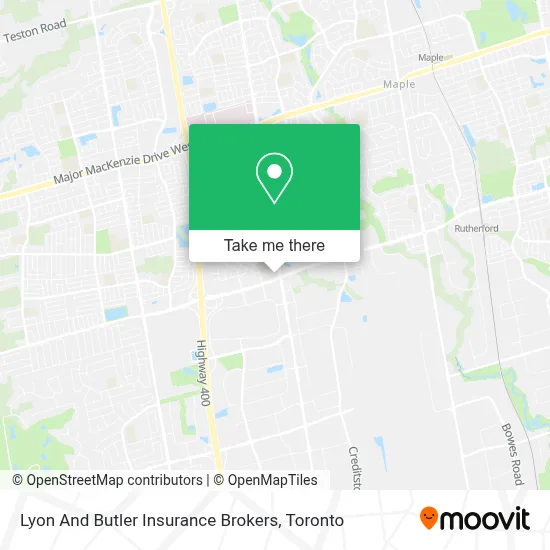 Lyon And Butler Insurance Brokers map