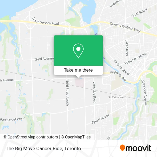 The Big Move Cancer Ride map
