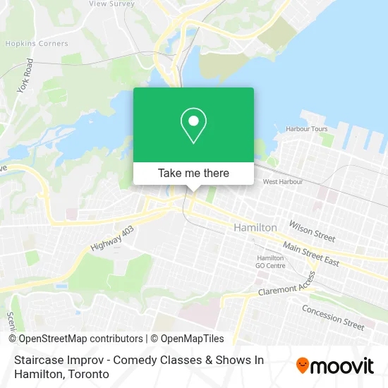 Staircase Improv - Comedy Classes & Shows In Hamilton map