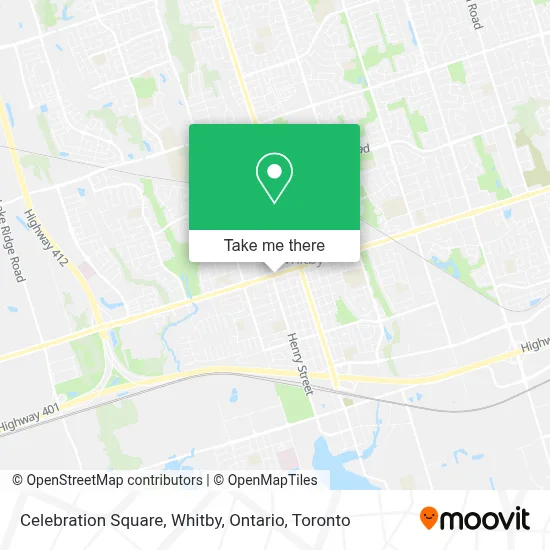 Celebration Square, Whitby, Ontario map