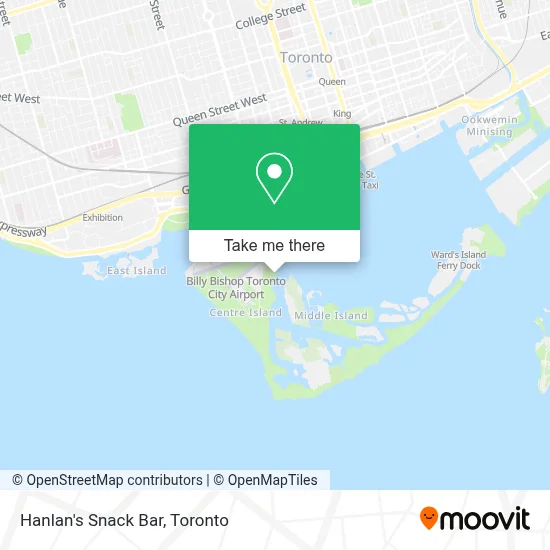 Hanlan's Snack Bar map
