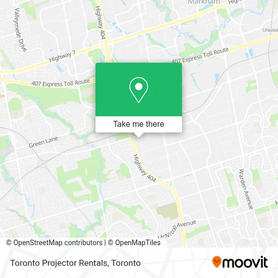 Toronto Projector Rentals map