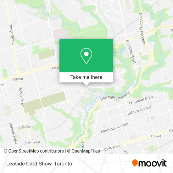 Leaside Card Show map