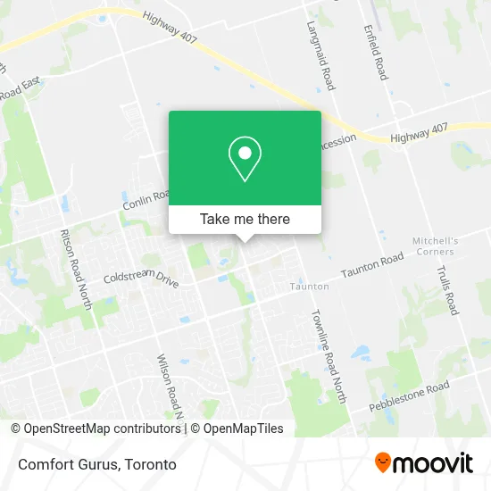 Comfort Gurus map
