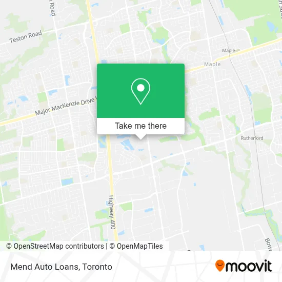 Mend Auto Loans map
