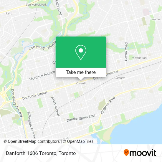 Danforth 1606 Toronto map