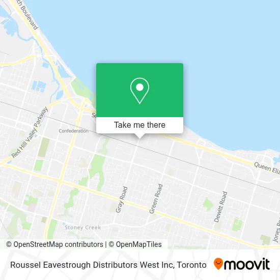 Roussel Eavestrough Distributors West Inc map