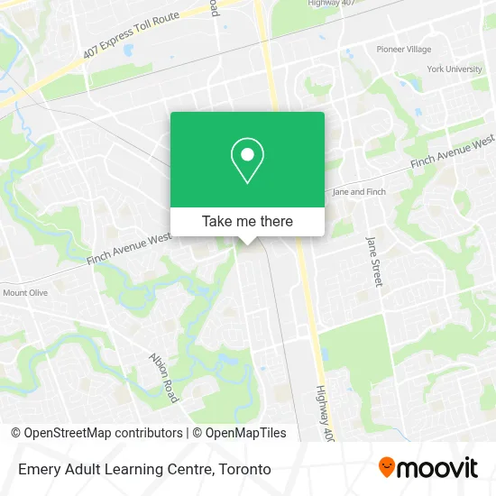 Emery Adult Learning Centre map