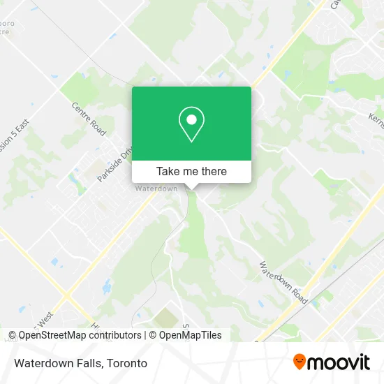 Waterdown Falls map