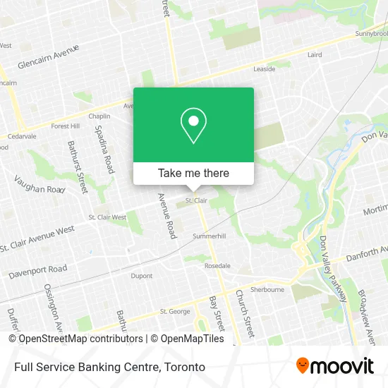 Full Service Banking Centre map