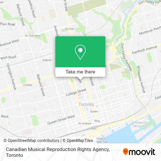 Canadian Musical Reproduction Rights Agency map