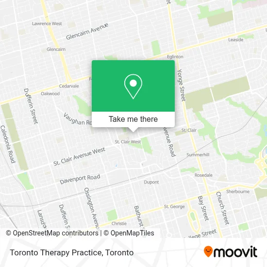 Toronto Therapy Practice map