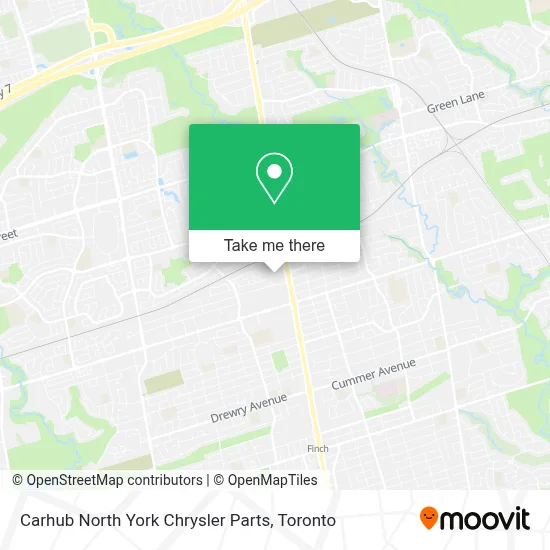 Carhub North York Chrysler Parts map