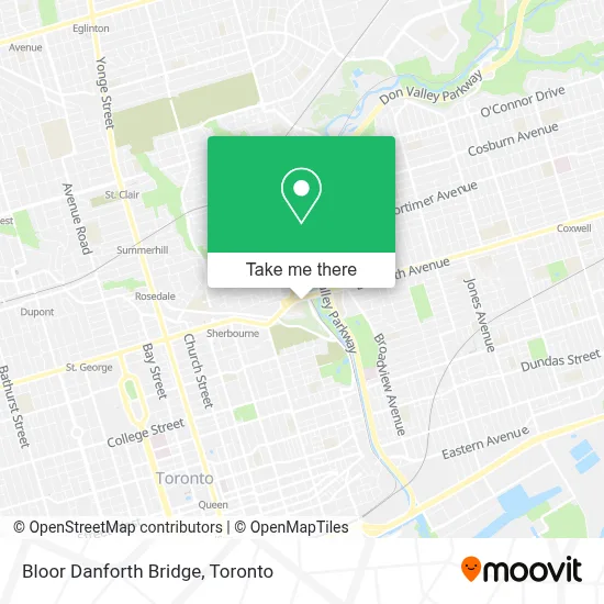 Bloor Danforth Bridge map