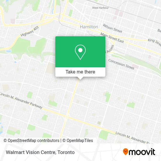Walmart Vision Centre map
