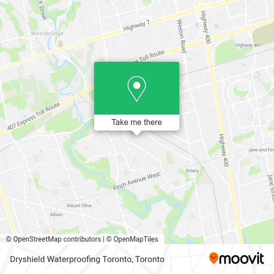 Dryshield Waterproofing Toronto map