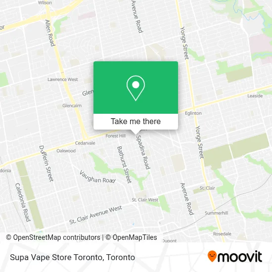 Supa Vape Store Toronto map