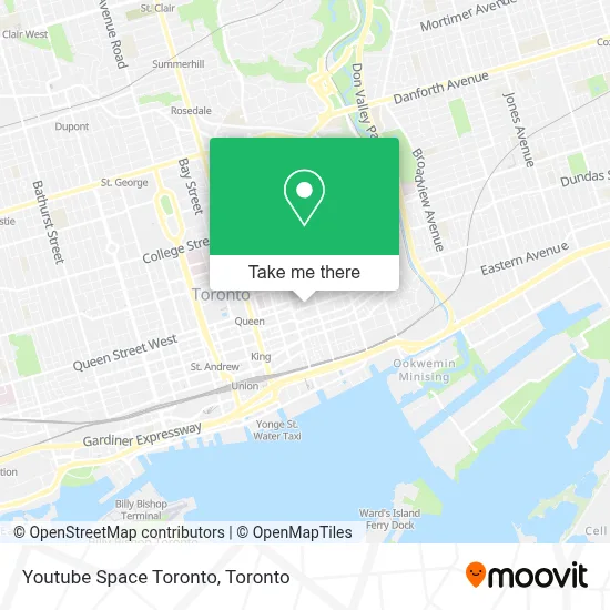 Youtube Space Toronto map