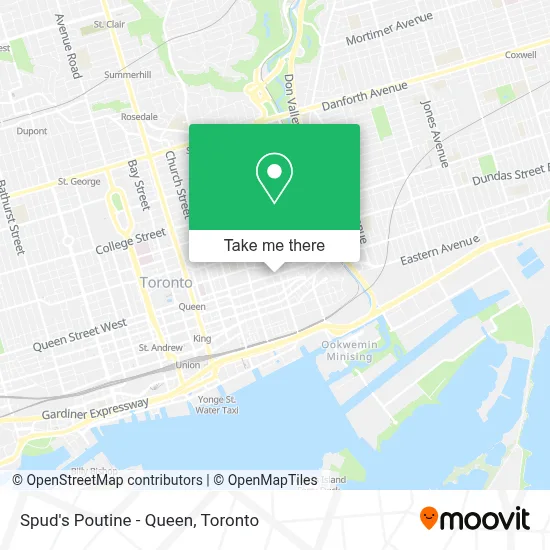 Spud's Poutine - Queen map