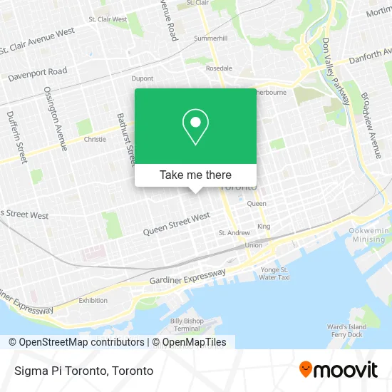 Sigma Pi Toronto map